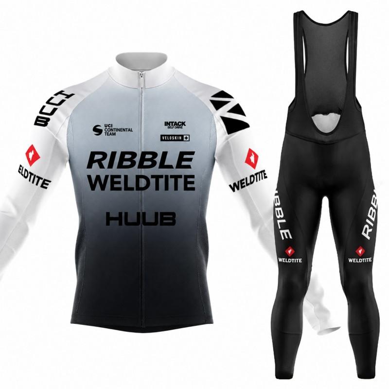 HUUB Mens Long Sleeve Cycling Jersey Set Road Mountain Bike Breathable Moisture Wicking