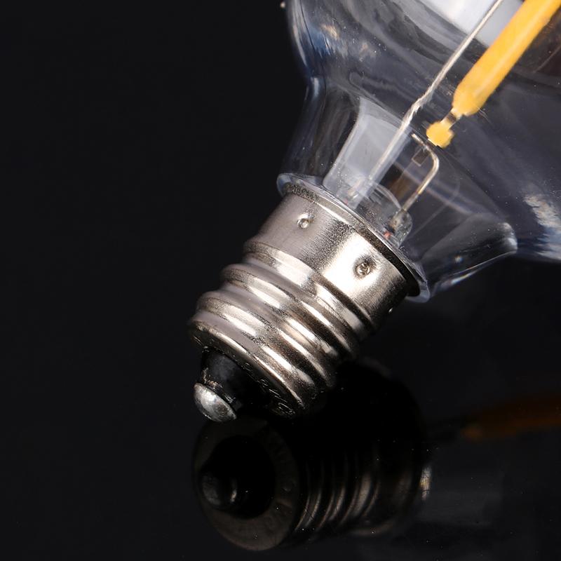 G40 лампочки E12 3 В 120 В 220 В 1 Вт стеклянные шарообразные лампочки гирлянда для внутреннего и наружного использования патио домашний садовый декор теплый белый цвет