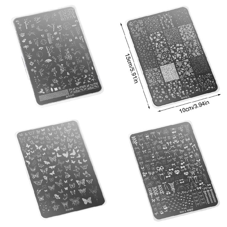 Нержавеющая Сталь Пластины для Стемпинга Маникюра Профессиональные Шаблоны для Нанесения Гель-Лака
