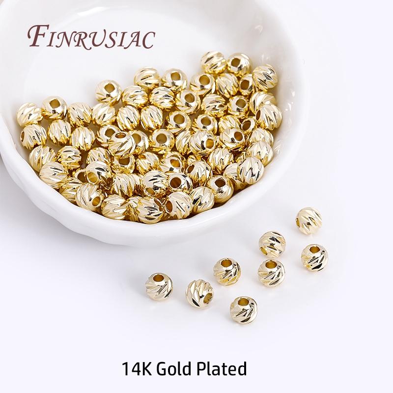 Посеребренная 18K золотом бусина-разделитель для изготовления ювелирных изделий, Бусины-разделители 2,5-6 мм, Декоративные бусины для браслетов, Аксессуары для DIY Оптом