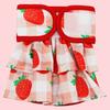 Pet Sanitary Pant Floral Printing Fastener Tape Pleated Hemming Puppy Shorts Diaper Clothing for