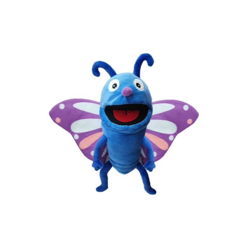 Плюшевая игрушка-кукла-вентролог в виде насекомого для детского рассказывания историй, форма гусеницы, мягкая и приятная на ощупь