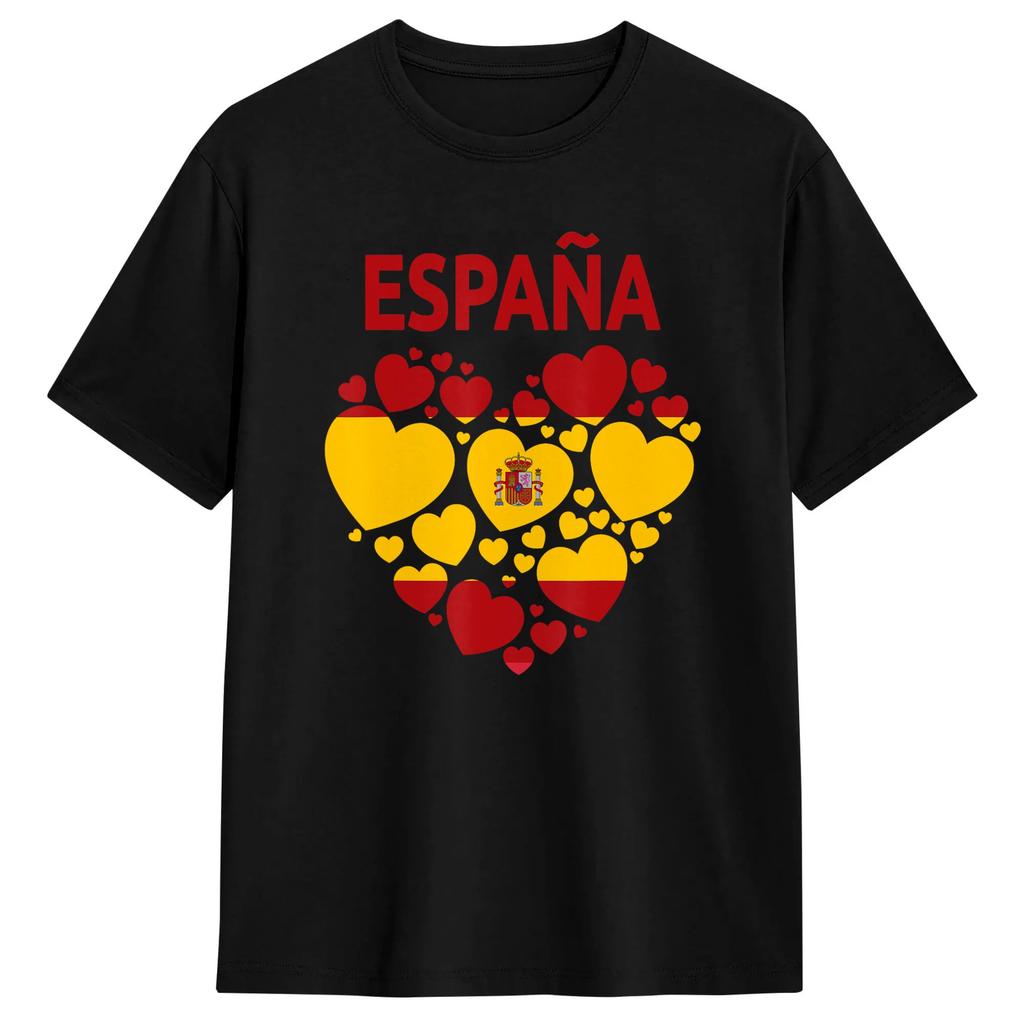 Powerful Spanish Bull with National Flag TShirt Unisexs Y2K Retro TShirts Summer ONeck Harajuku Tee Shirt Oversized Clothes