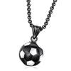 Soccer Shape Casual Soccer Pendants 3D Charm Necklace Fashions Football Necklaces  Boys Girl