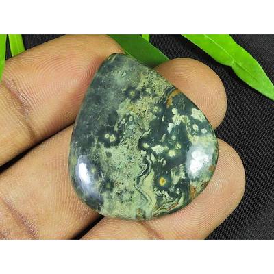 29X33X06MM натуральный океанический яшмовый грушевидный кабошон драгоценный камень 46 карат SK-3568