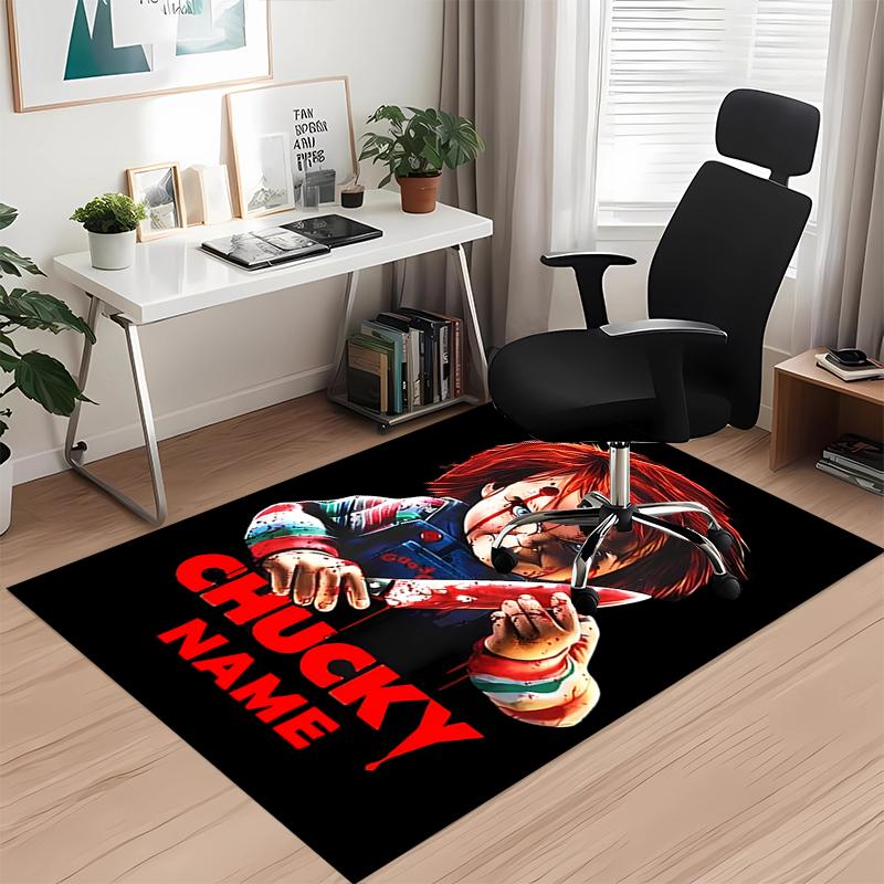 Custom Name Chucky Printed Carpet, for Office Chair Living Room Bedroom Kitchen Room Decor Gifts.