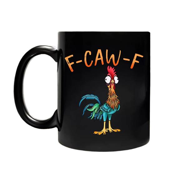 Персонализированная кружка F-Caw-F Chicken 15 унций керамическая кофейная чашка смешной петух фермерское животное юмор кружка многоразовая подходит для мытья в посудомоечной машине и микроволновой печи посуда для напитков