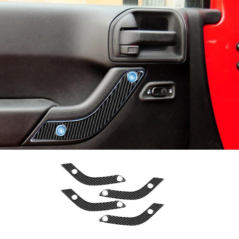Аксессуары для салона автомобиля для Jeep Wrangler JK 2011 2012 2016 2014 2015 2016 2017 Черное декоративное углеродное волокно