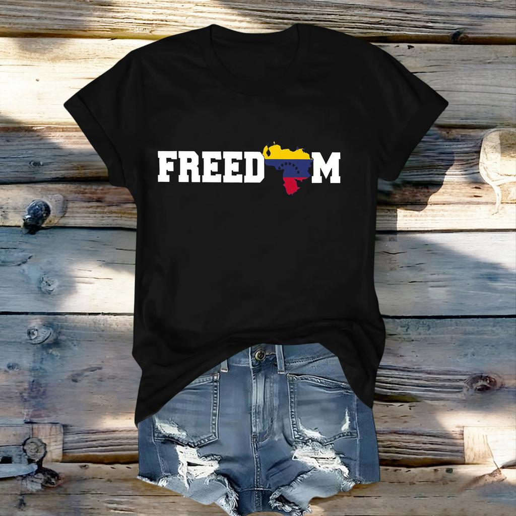 Женская модная футболка с круглым вырезом, повседневная, с ретро-принтом, с короткими рукавами