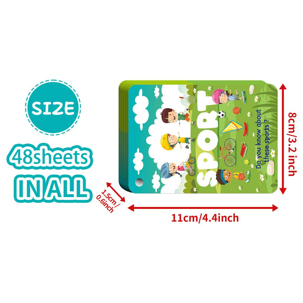48 карточек для раннего когнитивного развития детей и младенцев, детские образовательные спортивные когнитивные развивающие карточки с картинками