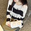 Olivia Pop OP_M2366 Womens Leather Boston Tote Crossbody Bag
