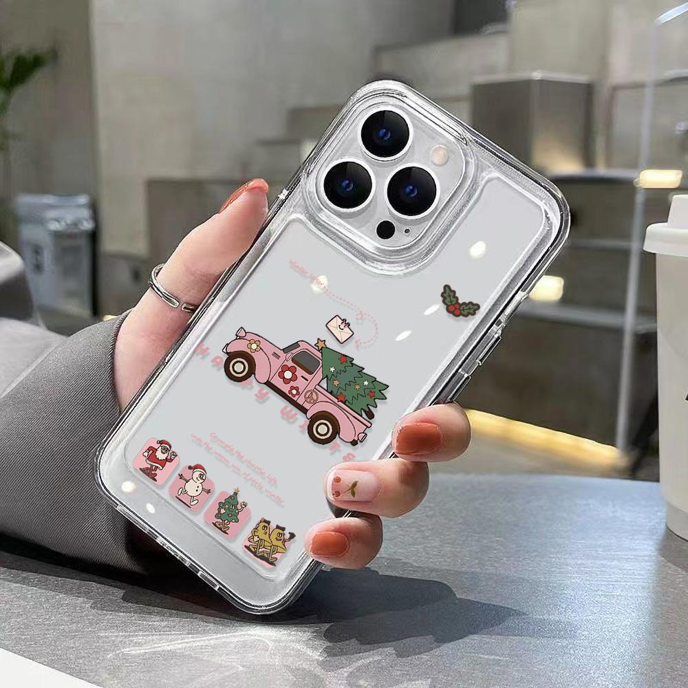 Рождественский чехол для iPhone 11 13 XR 15 Pro Max 12 16 Pro Max для iPhone 14 7 8 Plus XS Max Samsung A15 A55 A05 Redmi 12 13C 13 Huawei Mate 30 40