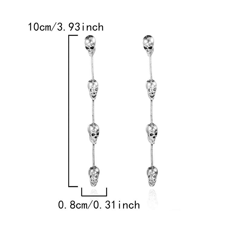 Серьги-подвески на Хэллоуин в виде короны, черепа и скелета для женщин, готические висячие серьги, панк-украшения в подарок