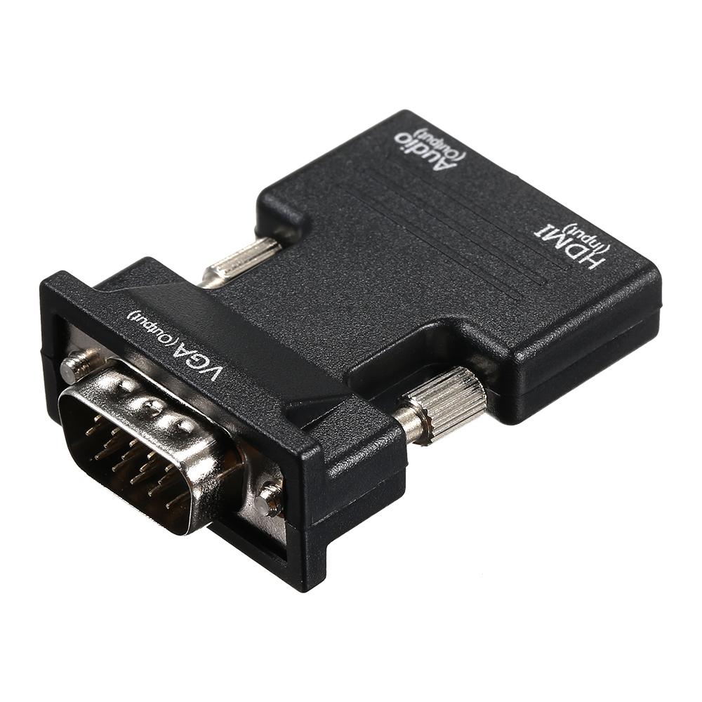 Переходник HD Male-VGA Female с аудиопортом 3,5 мм, поддержка независимого звука с разрешением 1920*1080