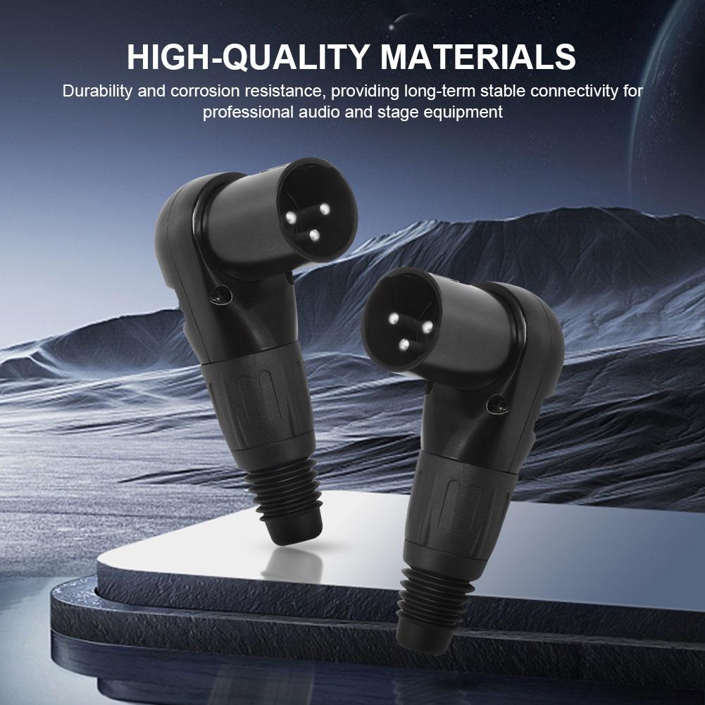 3Pin Adjustable XLR Male/Female Jack Connector Male Female Micphone Plug Audio Cable Connector for Speaker Systems Radio Station