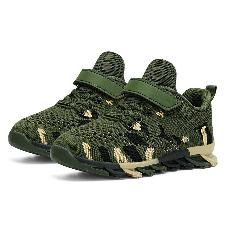 Boys' camouflage shoes, spring/summer collection, training shoes for older children, breathable mesh athletic shoes, girls' shoes, children's