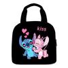Portable Insulated Stitch Lunch Box With Durable Polyester Material Perfect For Kids And Students