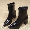 Модные женские ботильоны на высоком каблуке, ботинки челси с острым носком, готические дизайнерские туфли-лодочки, зимняя обувь 2025 нового бренда, женские мотоботы
