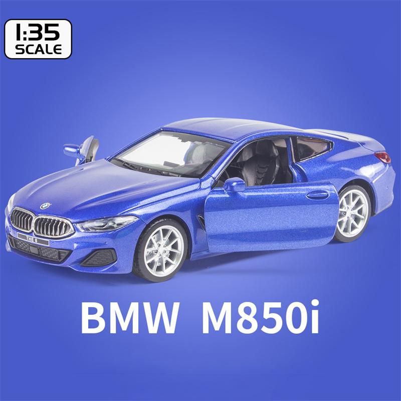 1:35 BMW M8 M850i Supercar Alloy Car Die Cast Toy Car Model Sound and Light Children's Toy Collectibles Birthday gift