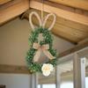 Linen Bow Easter Wreaths With Flower Artificial Wreath Front Door Wreath  Window Decoration