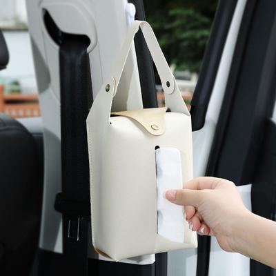 Подвесная коробка для салфеток в автомобиль, кожаная сумка для хранения бумажных полотенец, сумка для грузовика, органайзер для семейных поездок, украшение для автомобиля, держатель для салфеток на подголовник