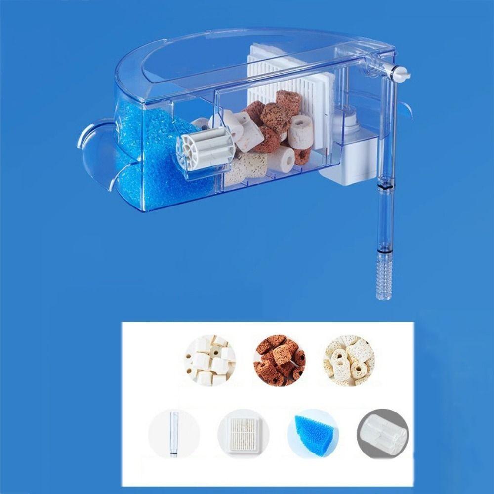 Прозрачный круглый фильтр для аквариума Бесшумный полукруглый фильтр-бокс Водопадный фильтр-бокс Главная