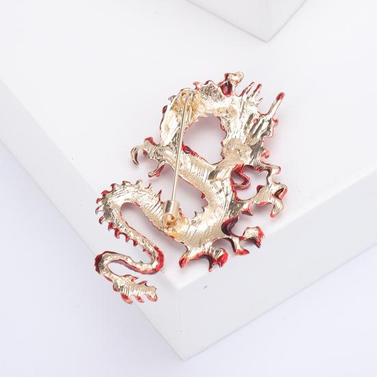 Эмалированная брошь с капающим маслом, китайский десантный дракон, властный могучий мужской и женский брошь для пальто, аксессуары