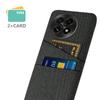 Для OnePlus 13 Чехол Ткань+Твердый ПК Чехол для телефона с двойными слотами для карт