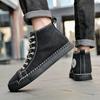 Foreign trade large size 4748 trendy fashion high-top leather shoes hand-stitched medium-top men's shoes Korean version casual shoes men's boots