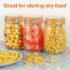 HeY LiLac Glass Jars with Lids Kitchen Airtight Glass Jars Wide Mouth Canning Jars with Clip Top Lids Leak Proof Canisters Jars