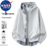 Мужской свитшот с капюшоном в американском стиле NASA MARVEL, имитирующий костюм-двойку