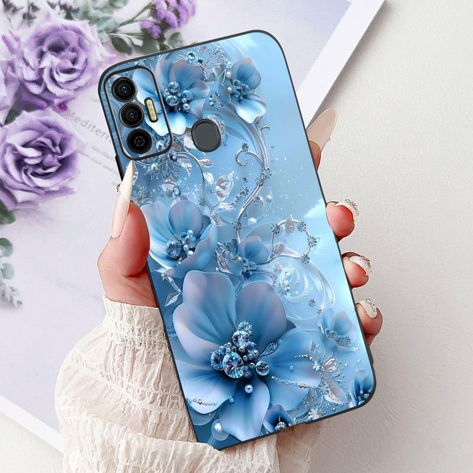 Для Tecno Spark 7 Чехол KF6 KF6j KF6i Обложка Милый Модный Кот Цветок Мягкий Силиконовый Защитник Для Tecno Spark 7P 7T Spark7 Pro Capa
