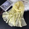 Cutting Flower Scarves for Women's Spring and Summer Hollow Scarves, Cotton and Linen Organza Scarves, Versatile Decorative Long Shawls