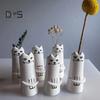 Ваза для цветов с котом 1,18 "*2,83" Мини-вазы из смолы Милый кот Вазы ручной работы Ручная цветочная композиция Украшение рабочего стола для свадьбы, подарка на день рождения