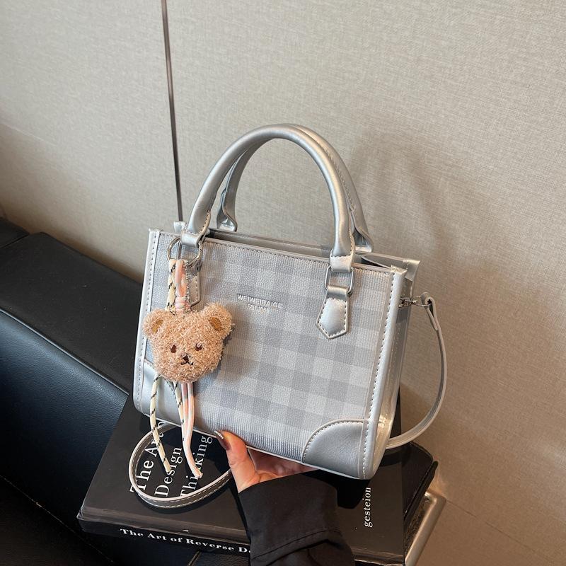 Популярная текстурированная клетчатая портативная сумка-мессенджер новая модная универсальная повседневная маленькая сумка