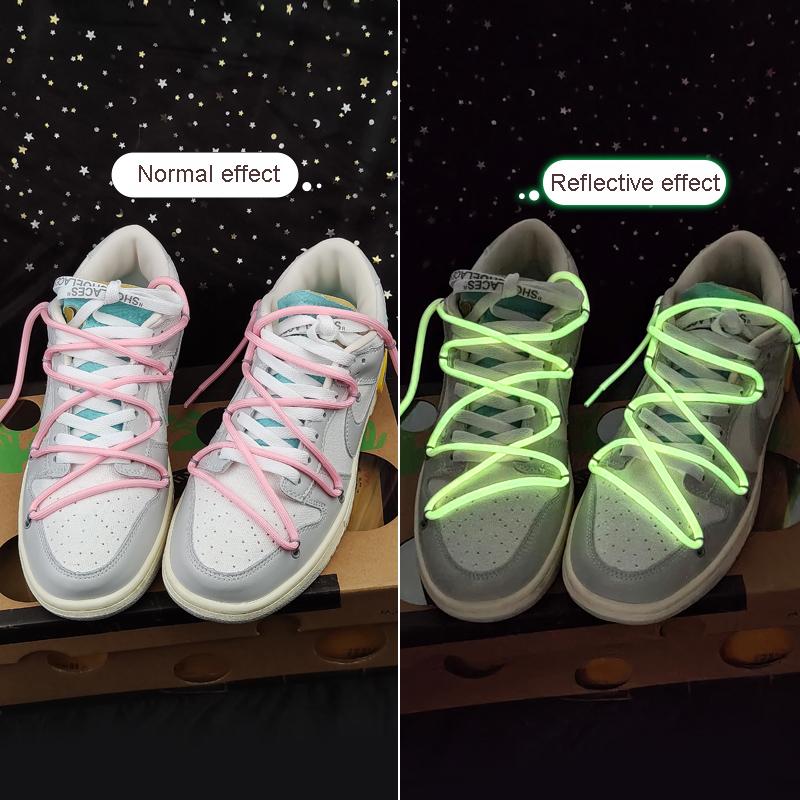 Круглые светящиеся флуоресцентные шнурки светятся в темноте ночные цветные шнурки спортивные парусиновые шнурки для обуви взрослые детские шнурки для обуви новые