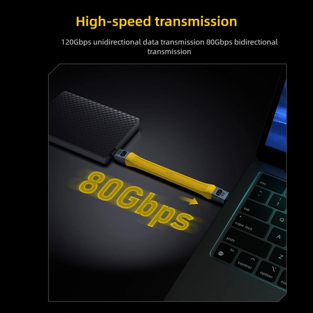 Кабель данных Thunderbolt 5 FPC USB4 Скорость 40 Гбит/с Конструкция из ТПЭ Поддержка зарядки нескольких устройств