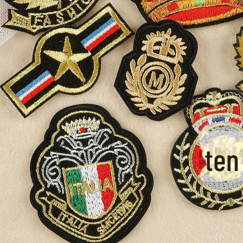 Самоклеящаяся вышитая тканевая нашивка для одежды и кепок