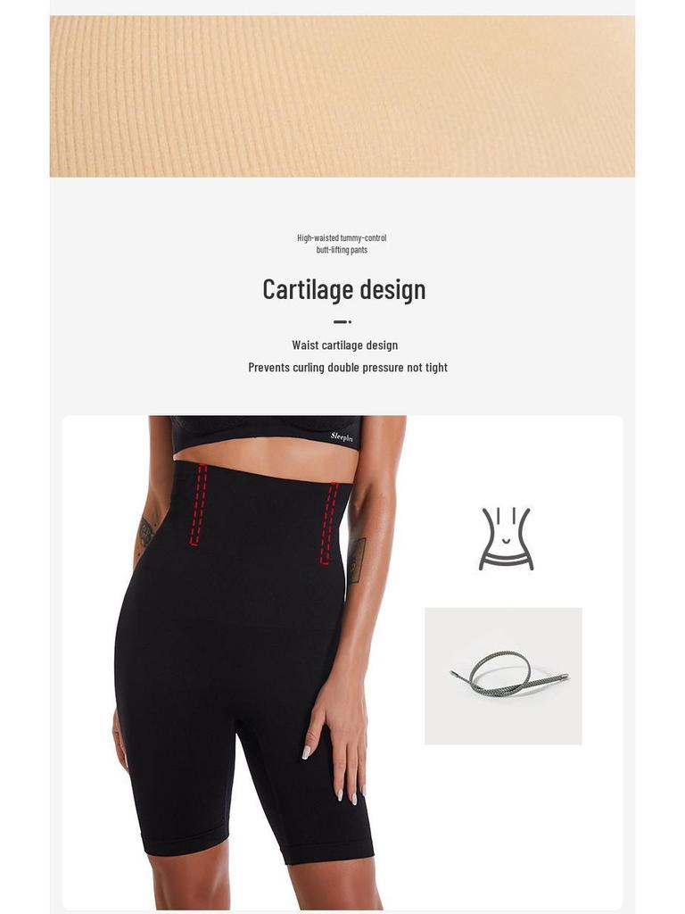 High Waist Slimming Body Shaper Boxer Briefs for Women - Postpartum Control, Hip Lift, Abdomen Support, Open Butt Design.