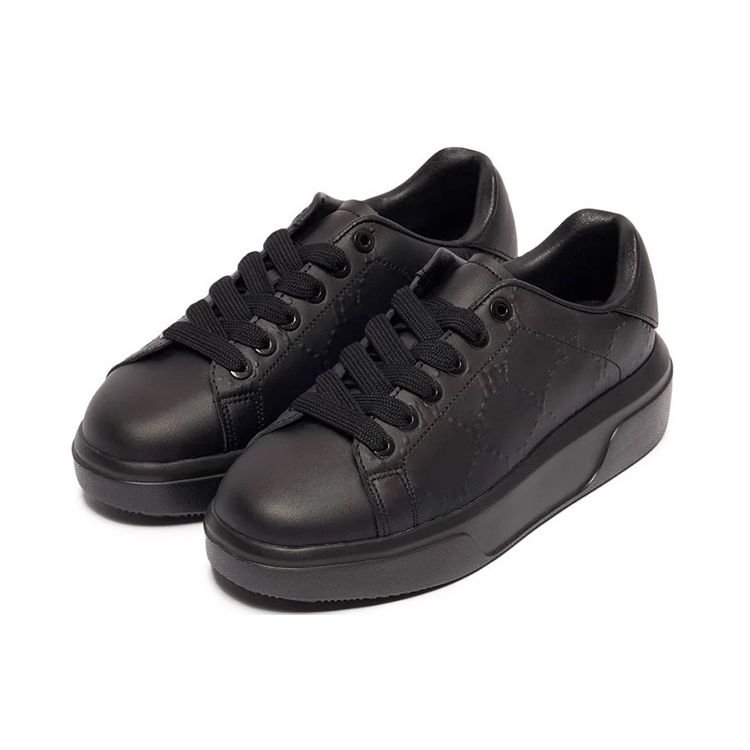 MLB Chunky Classic Leather Comfortable Simple Non-Slip Durable Low-Top Sneakers Unisex sneakers Black 3ASXXD41N-50BKS