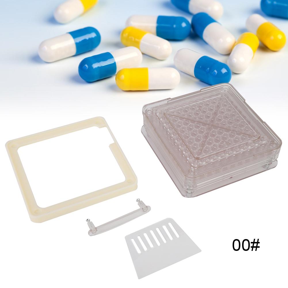 100 отверстий Акриловый капсулонаполнитель Ручная машина для наполнения капсул порошком Доска Инструмент для размера 00#