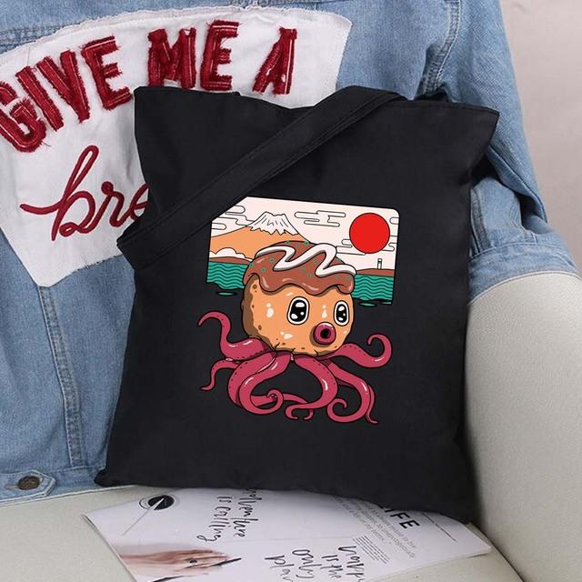 Женские складные сумки, сумки на плечо, повседневные сумки для покупок, сумки для девочек, экологически чистая холщовая сумка с забавным узором, большая сумка