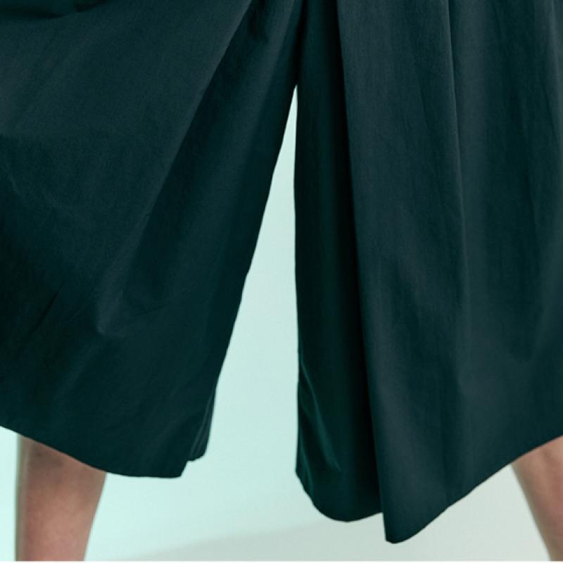 Maxza Pintuck Flare Banding Wide Culotte Pants Zc08ql400on