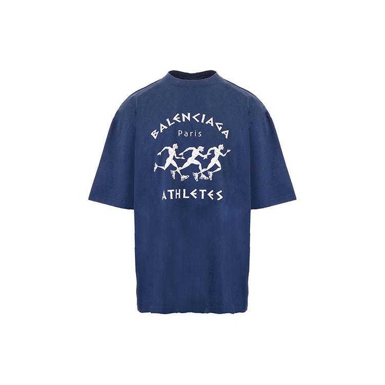 Balenciaga Футболка мужская SS21 Синяя 641614TJVK64866