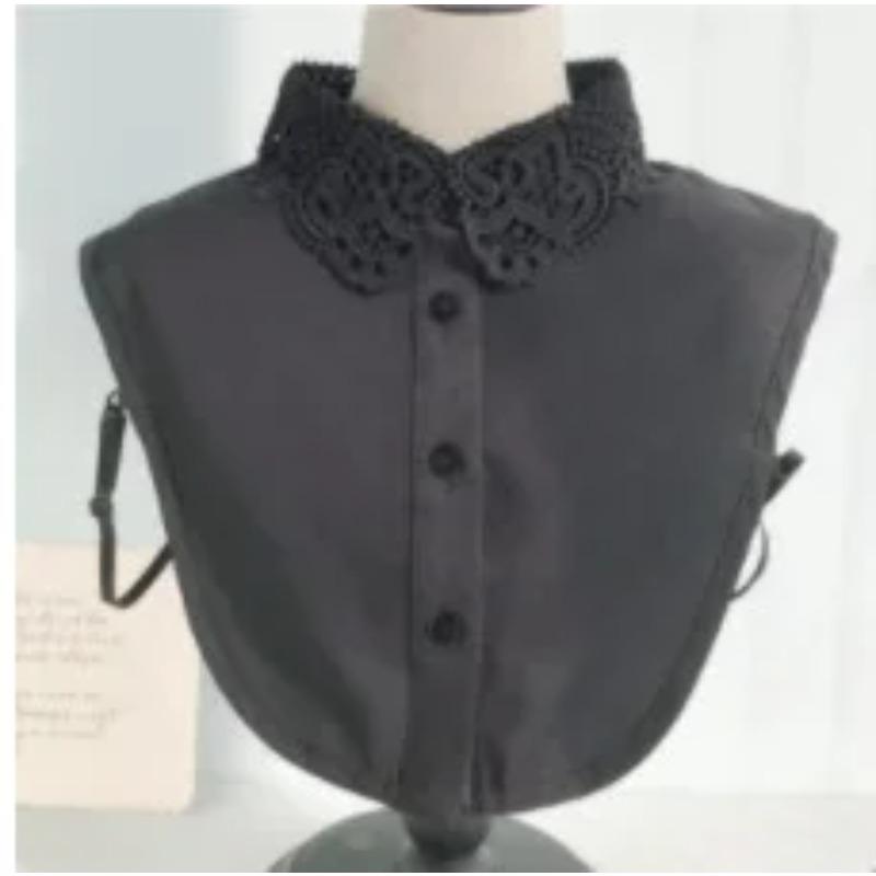 Fashion Women White Shirts Detachable Fake Collar Chiffon Flowers Lapel Blouse Pretty Formal Dress False Collars Ladies