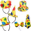Cloth Headbands for Women Polka Dots Clown Hat Headband Clown Accessories  Men