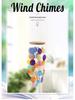Creative Seashell Wind Chime Mirror – Simple Pastoral Style for Living Room, Study, or Balcony Decor.