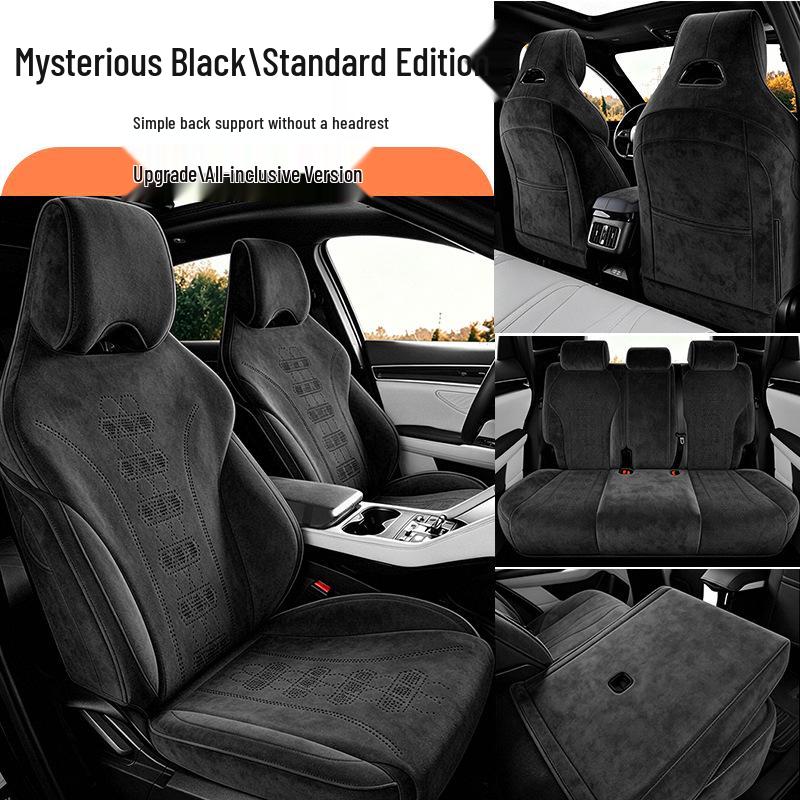 Suede Seat Covers for 2023-2025 BYD Song PLUS Hybrid, Full Coverage Cushions
