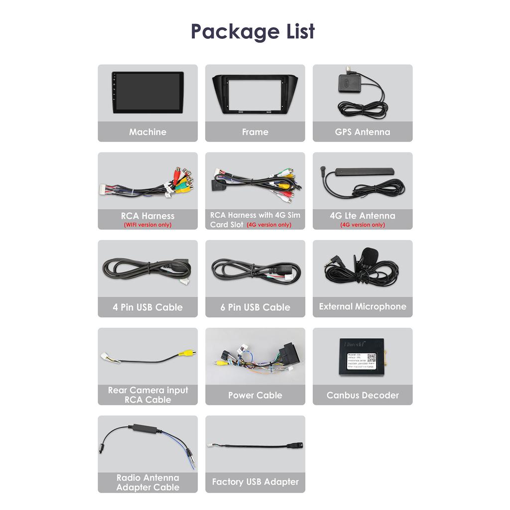 Hizpo Carplay 4G 9" Car Radio Android for Skoda Fabia 3 III 2015 2016 2017 2018 2019 Multimedia Player Navigation GPS 2 Din Stereo DSP  Blueteeth DVR