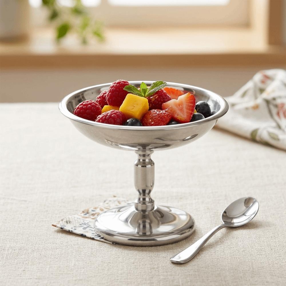 Polished Ice Cream Cup Rustless Steel Milkshake Cup Easy Clean Pudding Cup Home Dessert